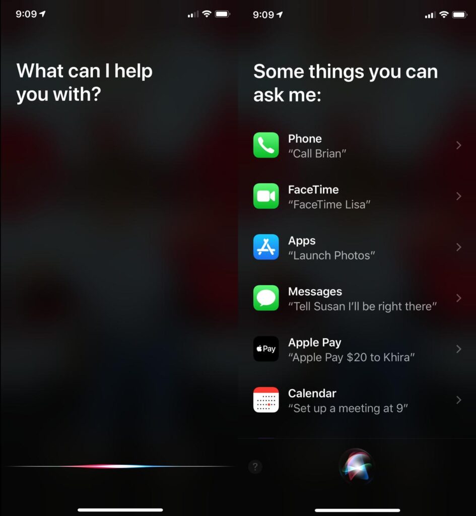 Apple Siri AI assistant running on an iPhone with Apple Intelligence features