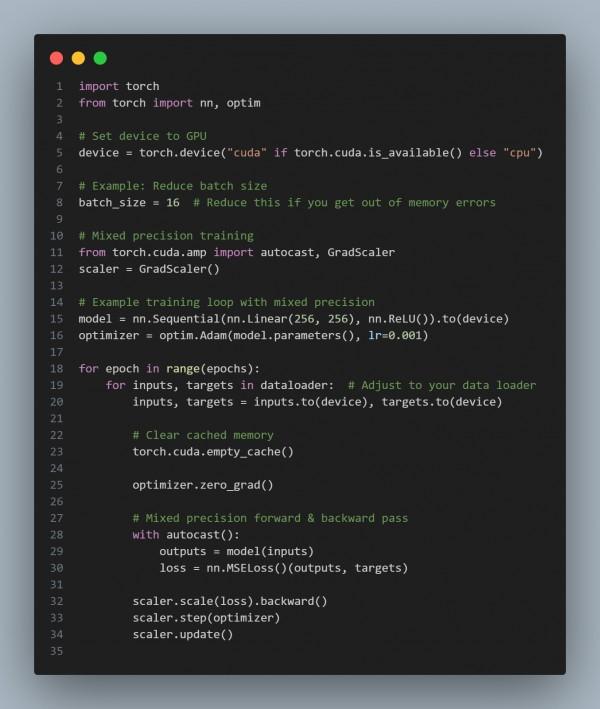 Developer writing CUDA code for GPU computing and artificial intelligence applications
