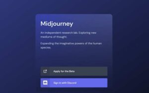 Midjourney AI image generator homepage showing the bootstrapped platform that became profitable without venture capital funding.