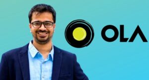 Ankit Bhati, co-founder and former CTO of Ola Cabs, alongside the Ola logo, highlighting his role in building India's leading ride-hailing platform.