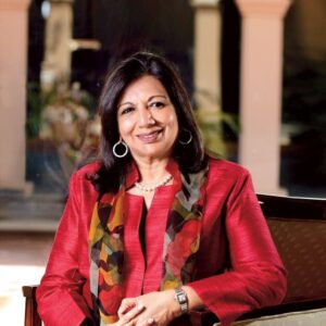 Kiran Mazumdar-Shaw, founder of Biocon, Indian billionaire entrepreneur, biotech pioneer, and chairperson of Biocon Limited.