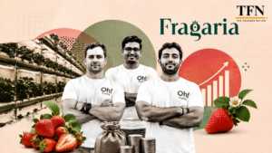 Fragria founders featured with strawberries and growth visuals in a startup editorial illustration by The Founder Nation.