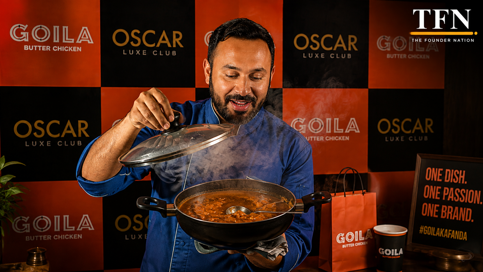 Saransh Goila, founder of Goila Butter Chicken, and the restaurant brand