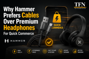 Hammer cables compared with premium headphones for quick commerce, highlighting the brand’s product strategy.