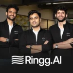 xRingg.AI founding team posing at their office in India.