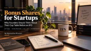 Bonus shares for startups, showing cap table and IPO planning in India