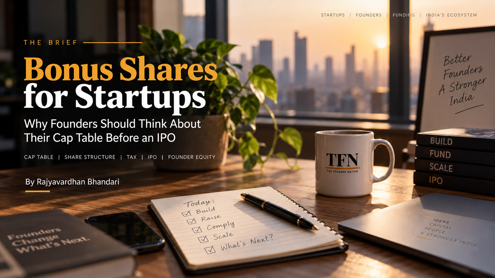 Bonus shares for startups, showing cap table and IPO planning in India