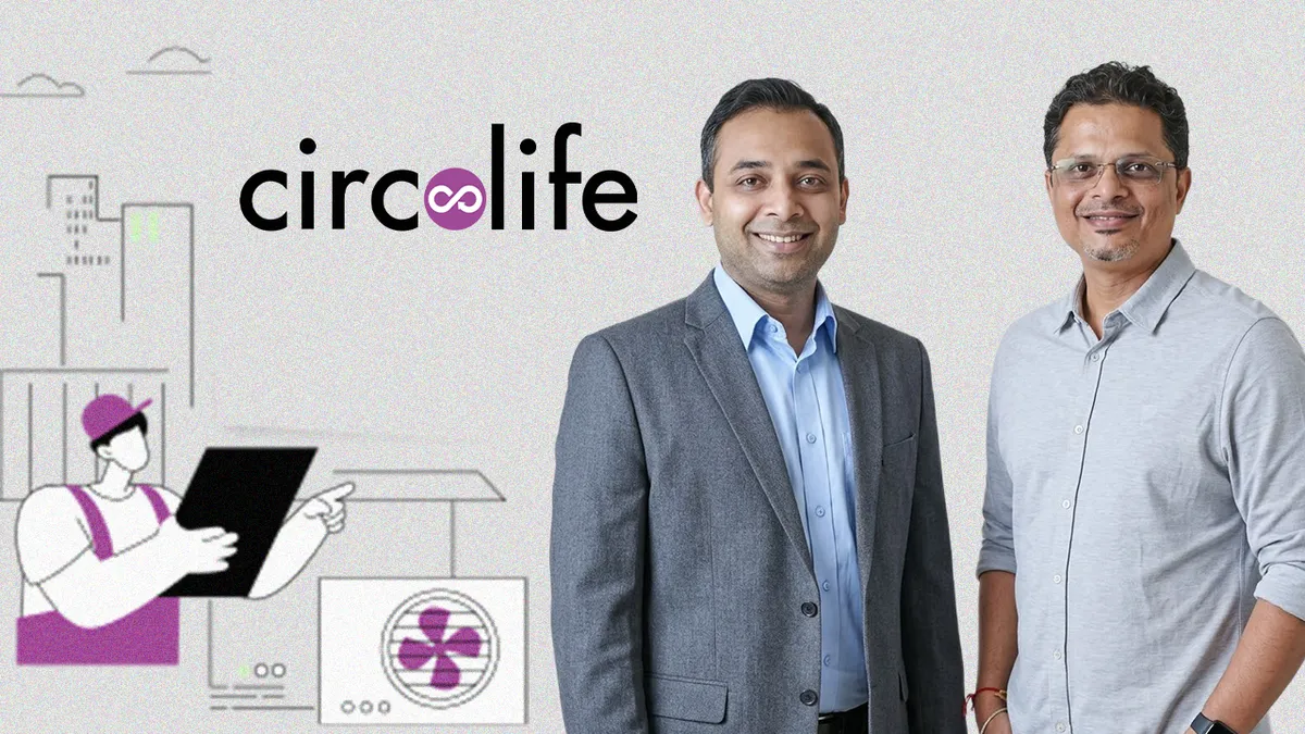 Circle Life founders featured alongside the company logo and healthcare technology illustration.
