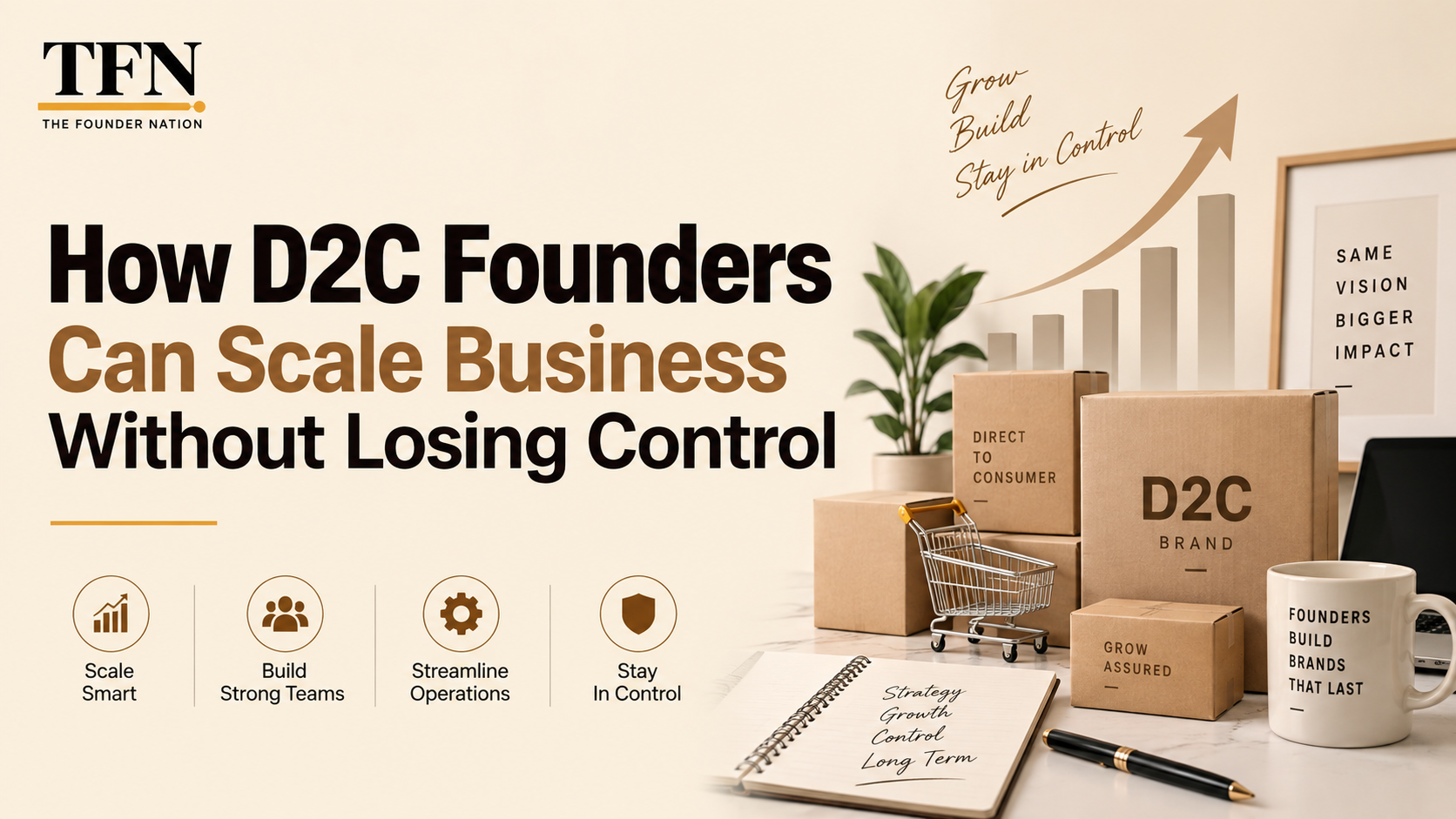 How D2C founders can scale their business without losing control through strong teams, streamlined operations, and smart growth strategies.